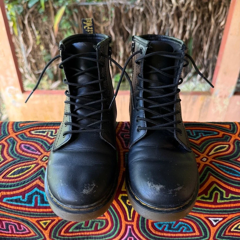 Dr. Martens 1460 J Youth Leather Boots‎ Black Size 5 US